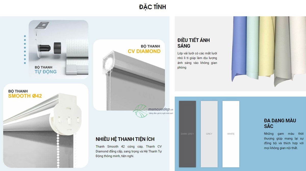 Rèm sáo cuốn DELUXE Star Blinds - Màn Cửa Đẹp